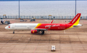 VietJet Air Airbus A321 airplane at Macau Airport in China