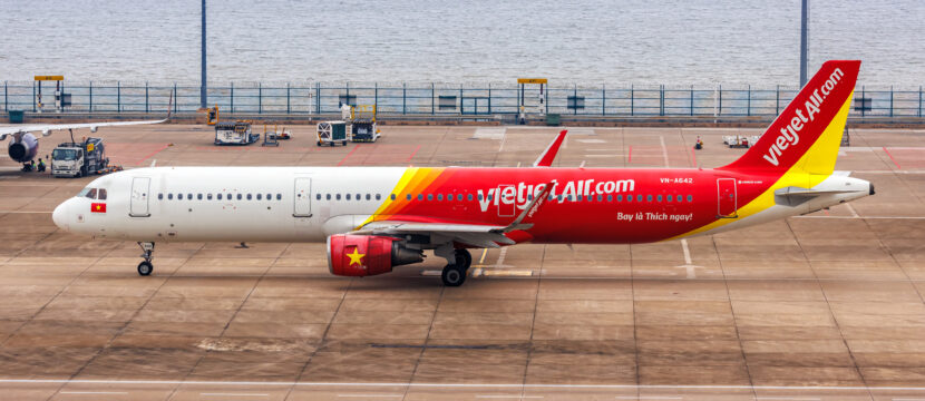 VietJet Air Airbus A321 airplane at Macau Airport in China