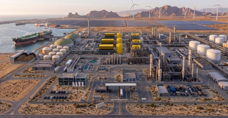 Visualization of Synhelion’s planned large-scale commercial plant in Morocco. For illustration purposes only.