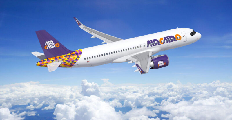 Rendering of AIRCAIRO A320neo in flight