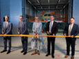 (from left to right) Nico Neumann, CEO Deutsche Aircraft, Dirk Panter, State Minister for Economic Affairs, Labour, Energy and Climate Protection of the Free State of Saxony, Marie-Christine von Hahn, Principal Managing Director, German Aerospace Industries Association (BDLI) and Christian Hirte, Parliamentary State Secretary to the Federal Minister of Transport at the official opening ceremony of Deutsche Aircraft’s Final Assembly Line (FAL) in Leipzig/Halle.