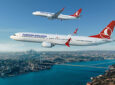 Rendering of Turkish Airlines Boeing 737 MAX aircraft in flight