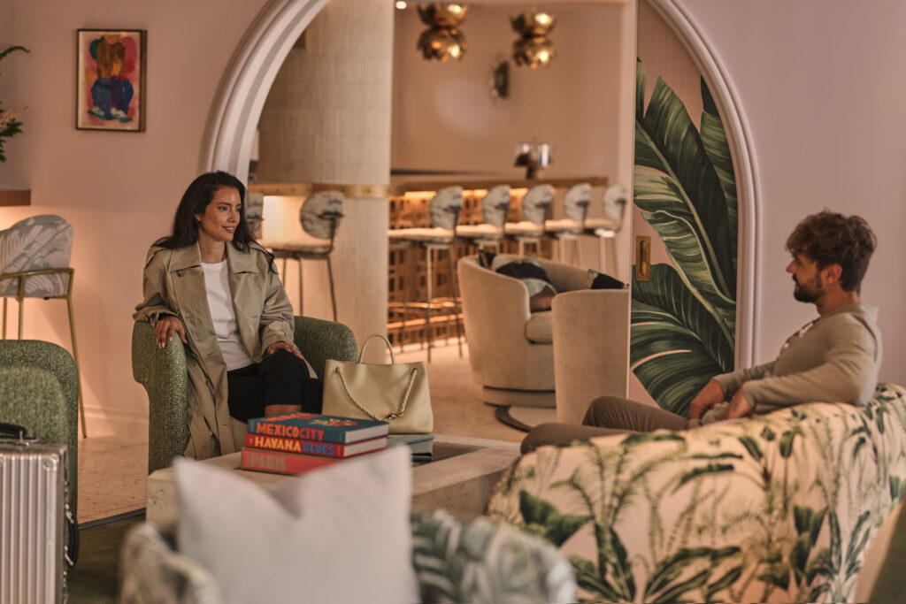 Passengers relax in a lovely setting at PS MIA.
