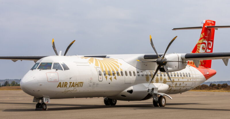 Air Tahiti ATR 72-600 ready for takeoff.