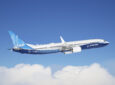 Boeing 737-10 in flight.