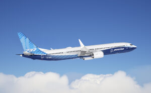 Boeing 737-10 in flight.