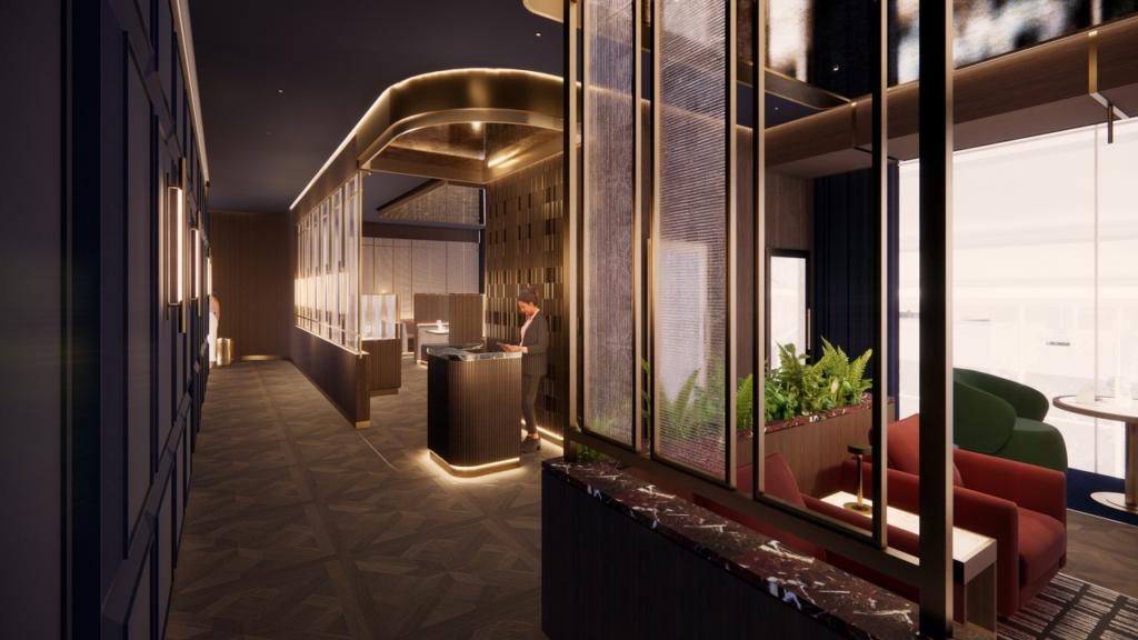 British Airways Heathrow T5C Concorde dining entrance.