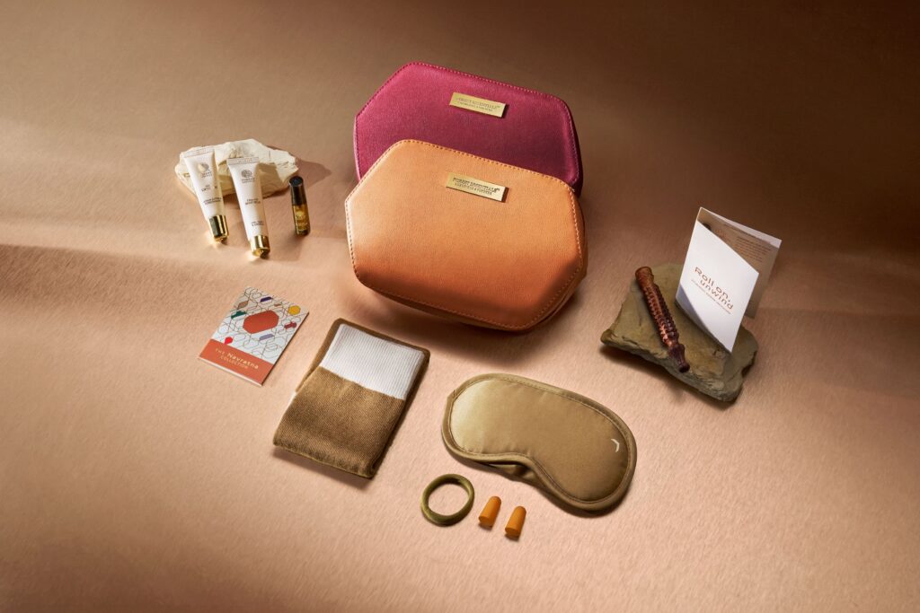 Air India business class amenity kit.