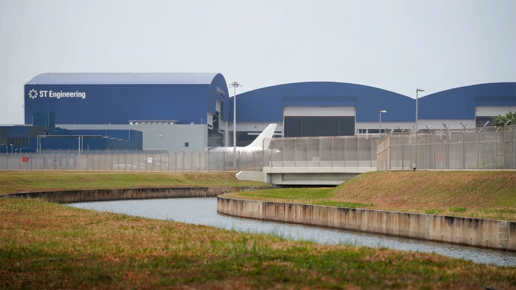 ST Engineering's Chang Creek-based facility exterior.