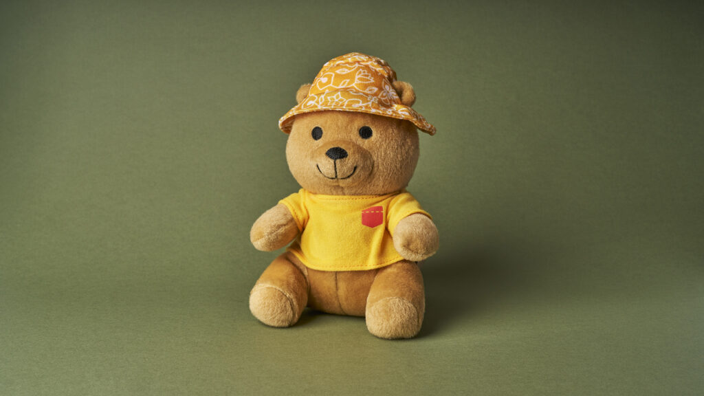 Garden-themed Beary bear for kids flying with Singapore Airlines