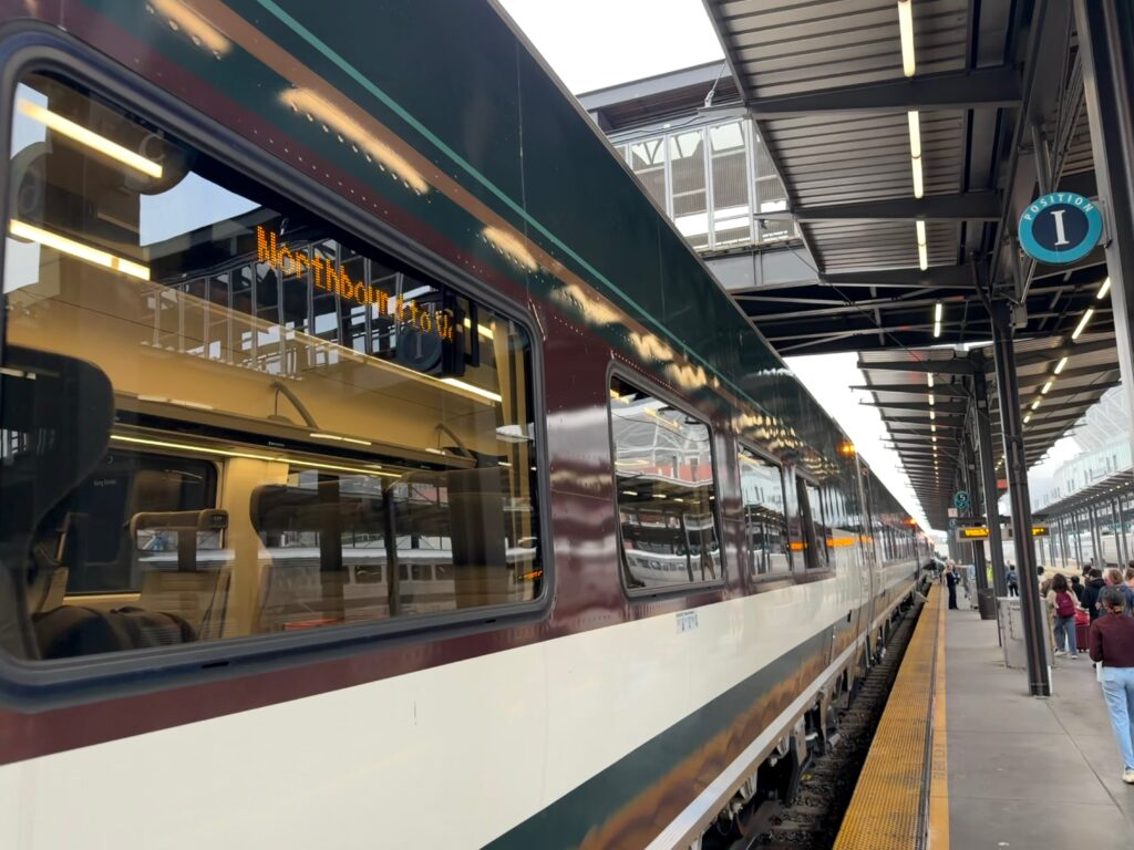 New integrated digital signage on the Airo trainset