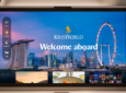 Welcome Aboard message on Singapore Airlines' new KrisWorld IFE