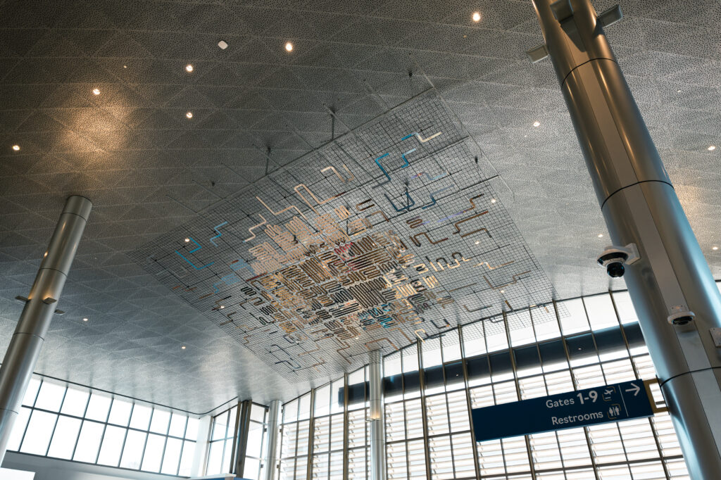 Art installation at Hollywood Burbank Airport.