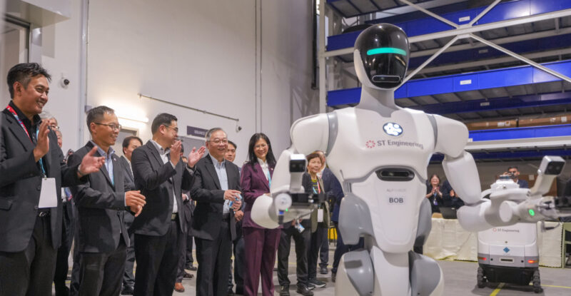 An Autonomous Mobile Robot in the new ST Engineering facility.