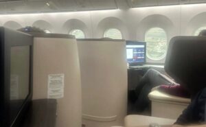 Business class on a Boeing 787