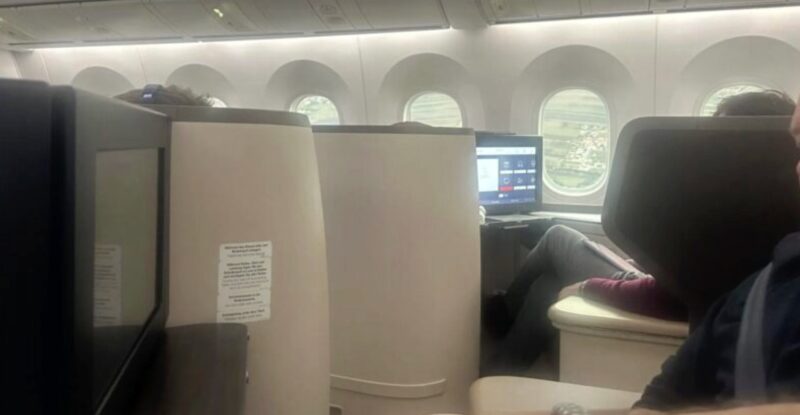 Business class on a Boeing 787