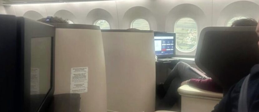 Business class on a Boeing 787