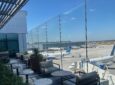 Open terrace at the massive new United Club at Terminal B North Concourse at IAH, with United tails in view