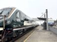 The Pacific Northwest Cascades Amtrak Airo as it pulls into the station.