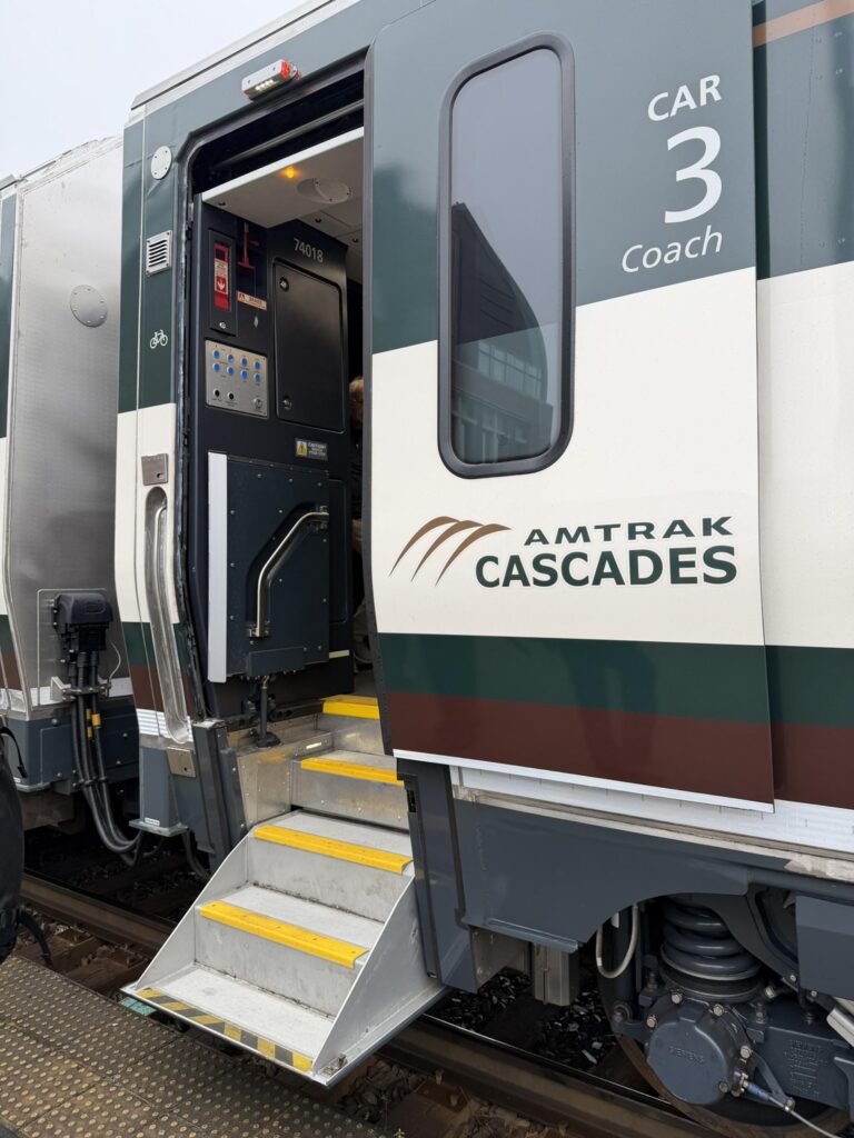 Entrance to Car 3 on the new Airo trainset