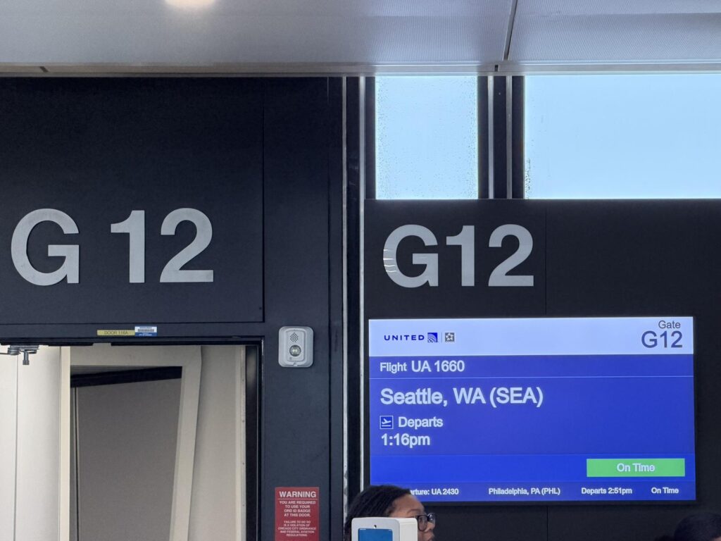 Gate G12 at O'Hare