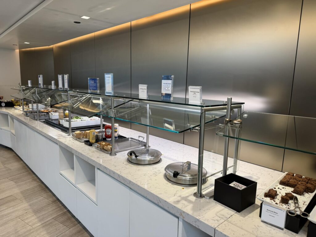 Buffet at United Club lounge in O'Hare near the author's gate