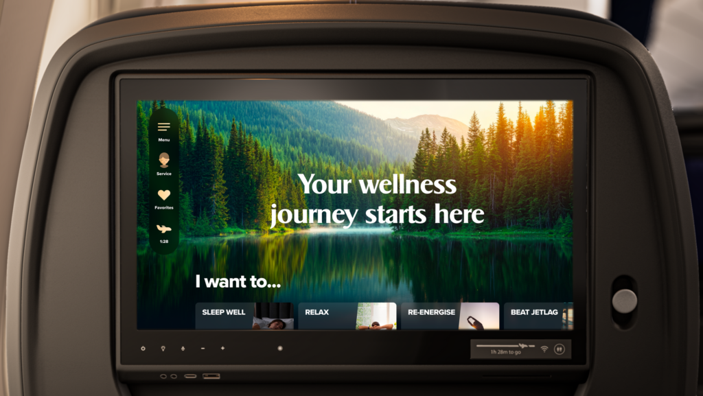 Singapore Airlines' wellness planner on KrisWorld IFE