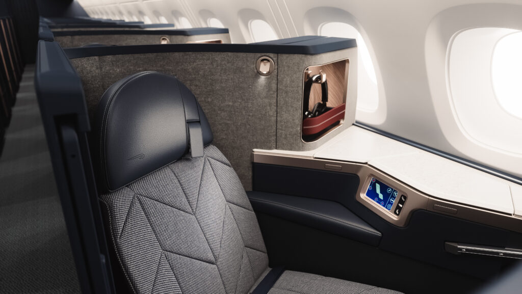 Close up of Club Suite onboard the BA refitted A380