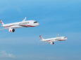 Biman Bangladesh Airlines A350-900 and A321neo in flight.