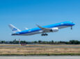 KLM Royal Dutch Airlines' first Airbus A350-900 in flight