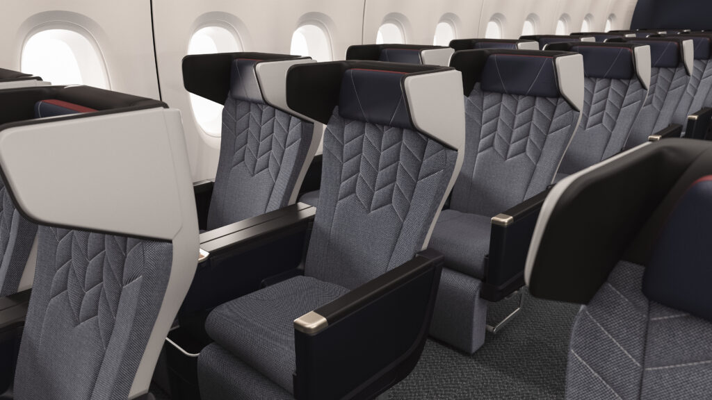 Winged privacy is shown in World Traveller Plus aboard the refitted A380